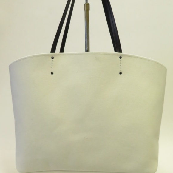 NEW Prada Canapa Logo Shopper Tote White Canvas - Picture 3 of 8